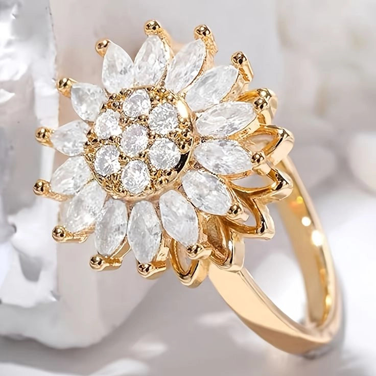 Anillo Girasol Giratorio