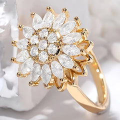 Anillo Girasol Giratorio