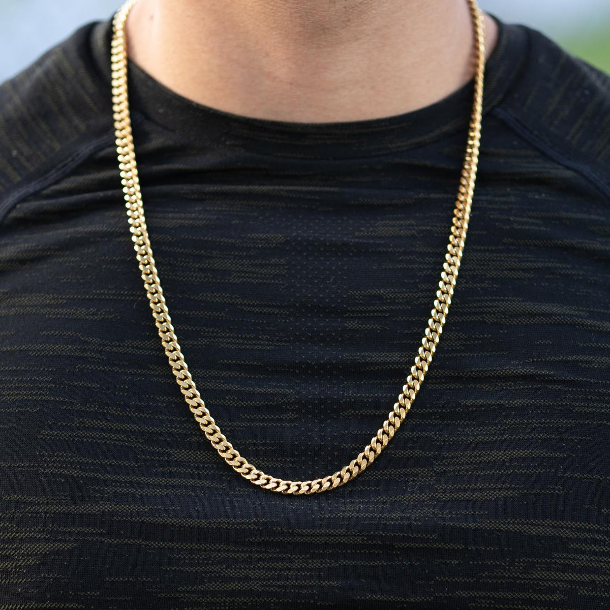Cadena Cubana - Oro Laminado 18k