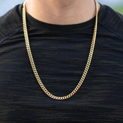 Cadena Cubana - Oro Laminado 18k