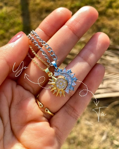 Collares Sol y Luna Eclipse Pareja