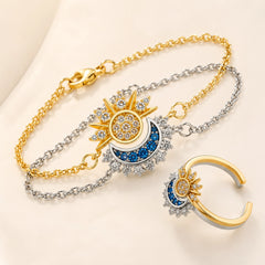 Combo Sol y Luna — Anillo + Pulsera