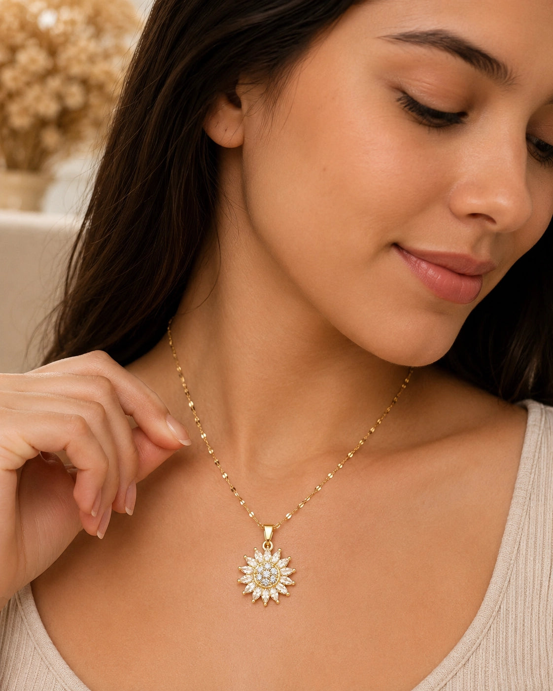 Collar Girasol Giratorio