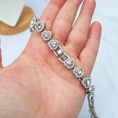 Collar Diamantado Corazones